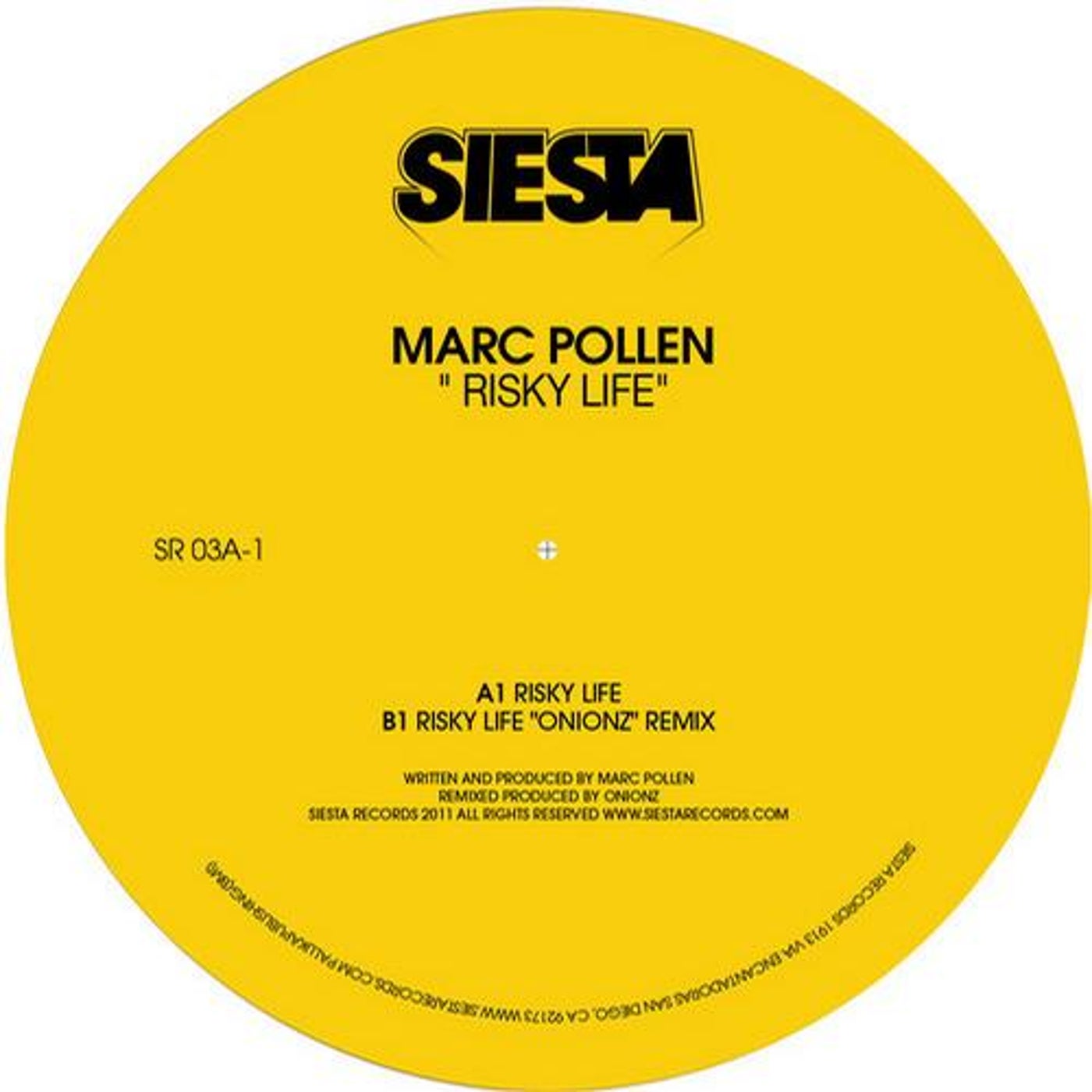 Risky Life — vinyl label