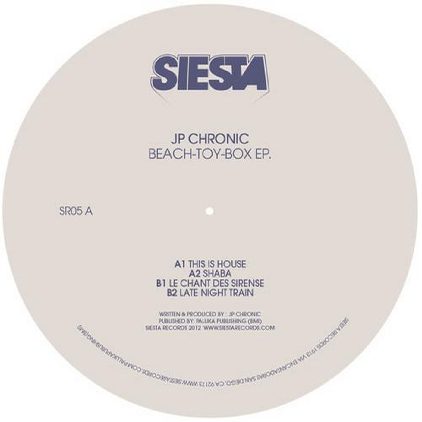 Beach Toy Box EP — vinyl label