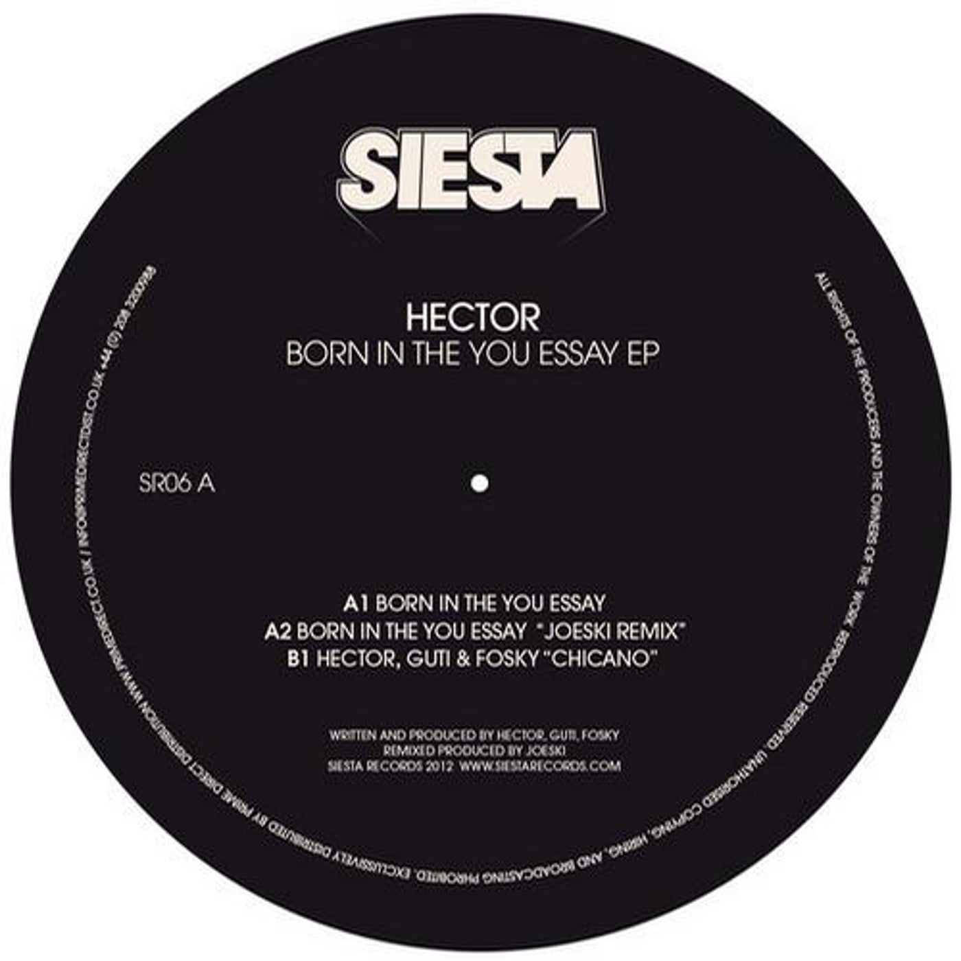 Born In The You Essay EP — vinyl label