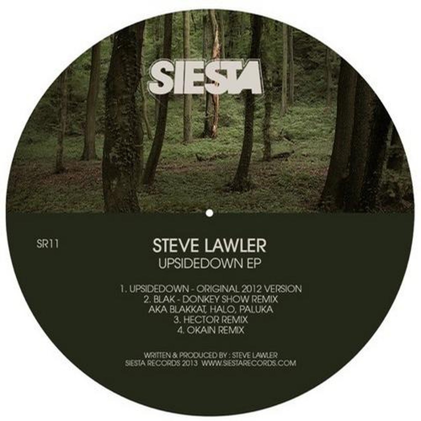 Upsidedown EP — vinyl label